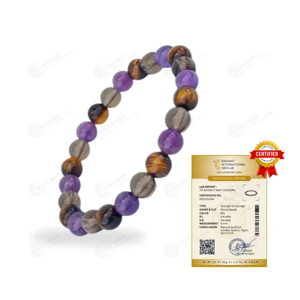 Strenght & Courage - Natural Purpose Intention Bracelet (Certified)
