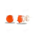 Natural Carnelian Gemstone Stud Earring